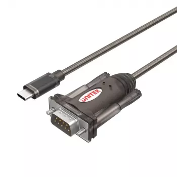 Serielles Kabel Unitek Y-1105K – 1,5 m schwarz, DB-9 Stecker auf DB-9 Stecker