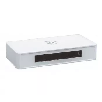 Manhattan 5-Port Gigabit Ethernet Switch, Desktop-Größe, Kunststoff, IEEE 802.3az (Energy Efficient Ethernet), Drei Jahre Garantie, Box