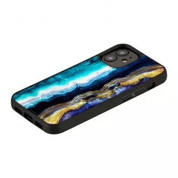 Schutzhülle iKins für Apple iPhone 12 mini — lila Achatmuster