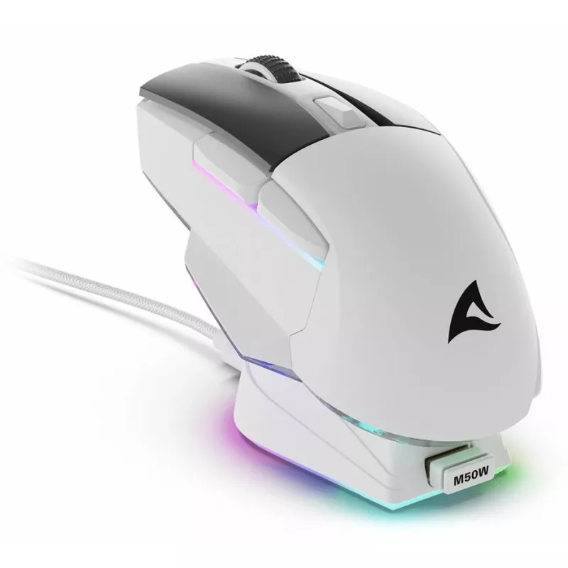 Sharkoon SGM50W Maus Gaming Rechtshänder RF Kabellos + USB Typ-A Optisch 6400 DPI