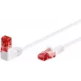 Goobay CAT 6 Patchkabel 1x 90° gewinkelt, U/UTP, Weiß, 1 m - Rastnase oben, CCA-Kupfer-Mix (51522)