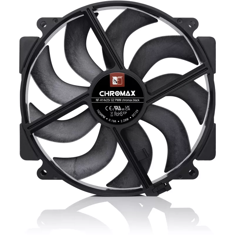 Noctua NF-A14x25r G2 PWM chromax.Schwarz 140mm Lüfter