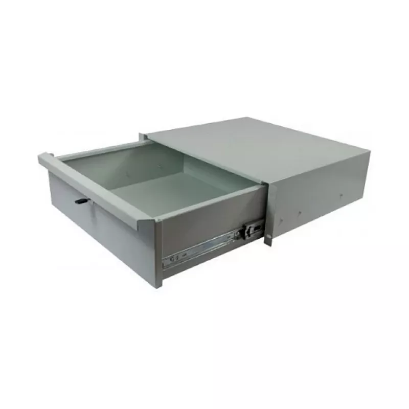 ALL-S0002060, Schubladeneinheit, grau, Metall, 3U, 19 Zoll, 440 mm
