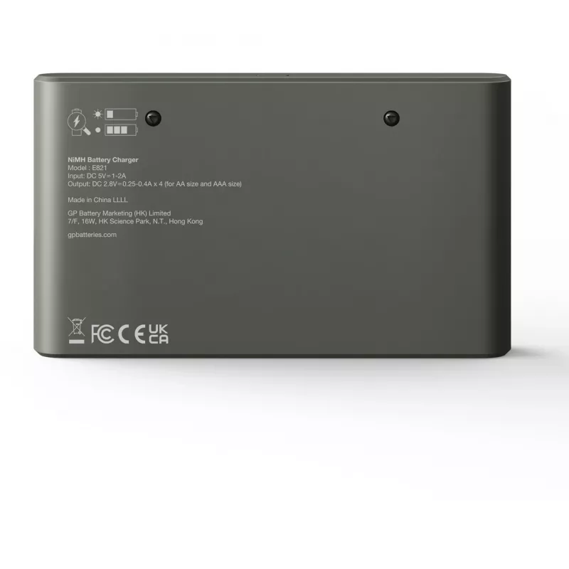 Batterieladegerät GP E821 für NiMH AA- und AAA-Akkus, Modell E821