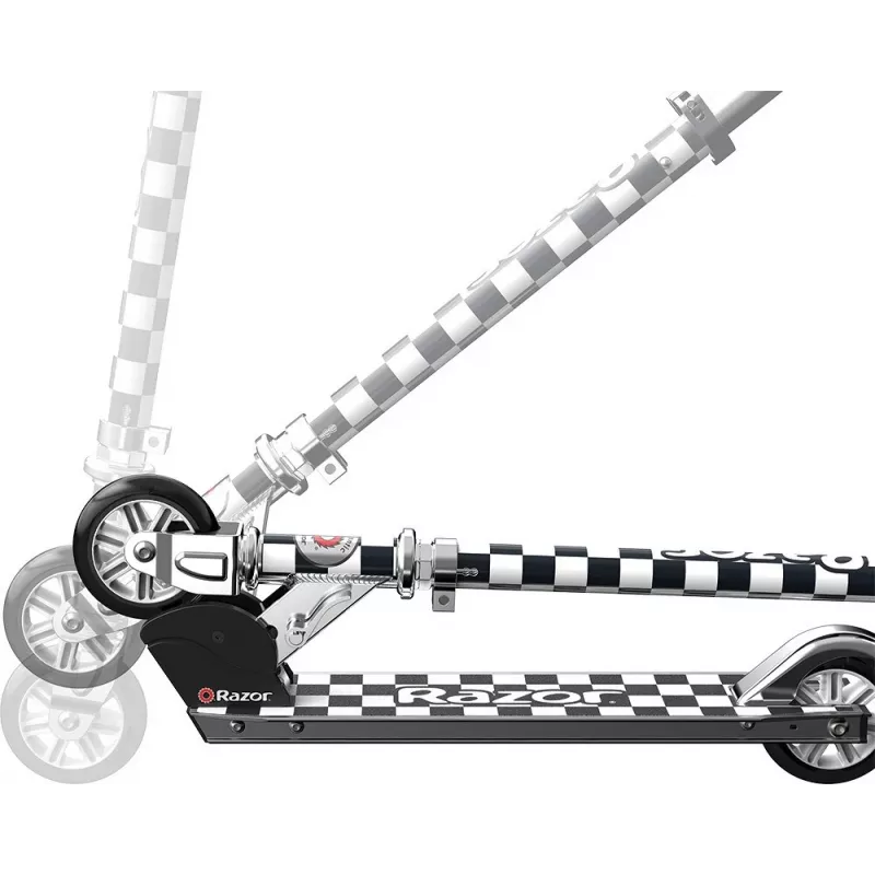 Kick-Scooter Razor Model A — leichter faltbarer Erwachsenen-/Teenager-Scooter, Aluminium, verstellbarer Lenker, max. Tragkraft 65 kg