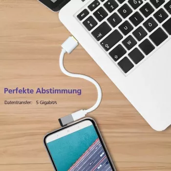 Adapter helos 288346 OTG USB A (Buchse) auf USB-C (Stecker) 3.1 rechtwinklig