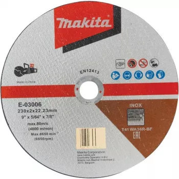 Makita - Trennscheibe - für Edelstahl - 230 mm - Körnung: WA36R