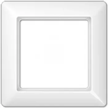 Wandsteckdosen-Rahmenplatte JUNG AS 581 BF WW Weiß – Thermoplast, 80,5×80,5 mm