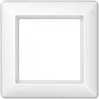 Wandsteckdosen-Rahmenplatte JUNG AS 581 BF WW Weiß – Thermoplast, 80,5×80,5 mm