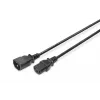 Digitus ASSMANN - Netzkabel - IEC 60320 C14 auf IEC 60320 C13 - AC 250 V - 1,2 m - geformt - Schwarz (AK-440201-012-S)