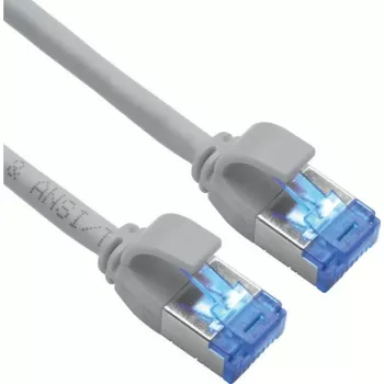 ROLINE S/FTP Patchkabel Cat.6A TPE PoE-tauglich verknotungsfrei Grau 0,5 m