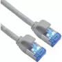 ROLINE S/FTP Patchkabel Cat.6A TPE PoE-tauglich verknotungsfrei Grau 0,5 m
