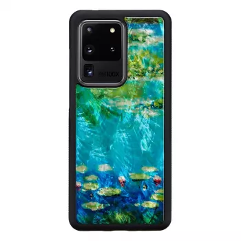 Schutzhülle iKins für Samsung Galaxy S20 Ultra – schwarzes Seerosen-Design