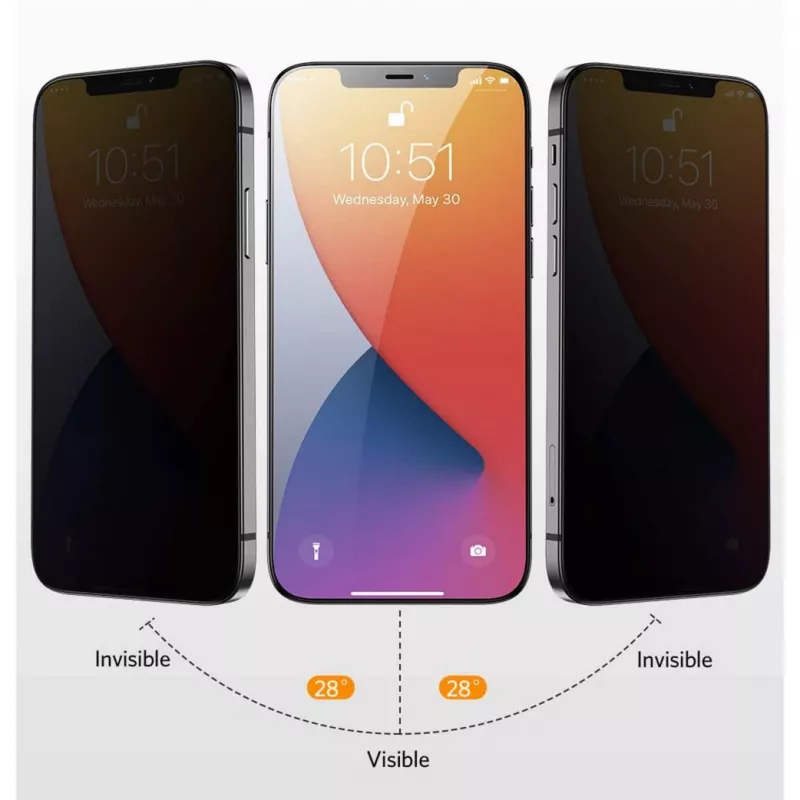 NEVOGLASS 3D PRIVACY, Schutzfolie transparent, iPhone 17 Air