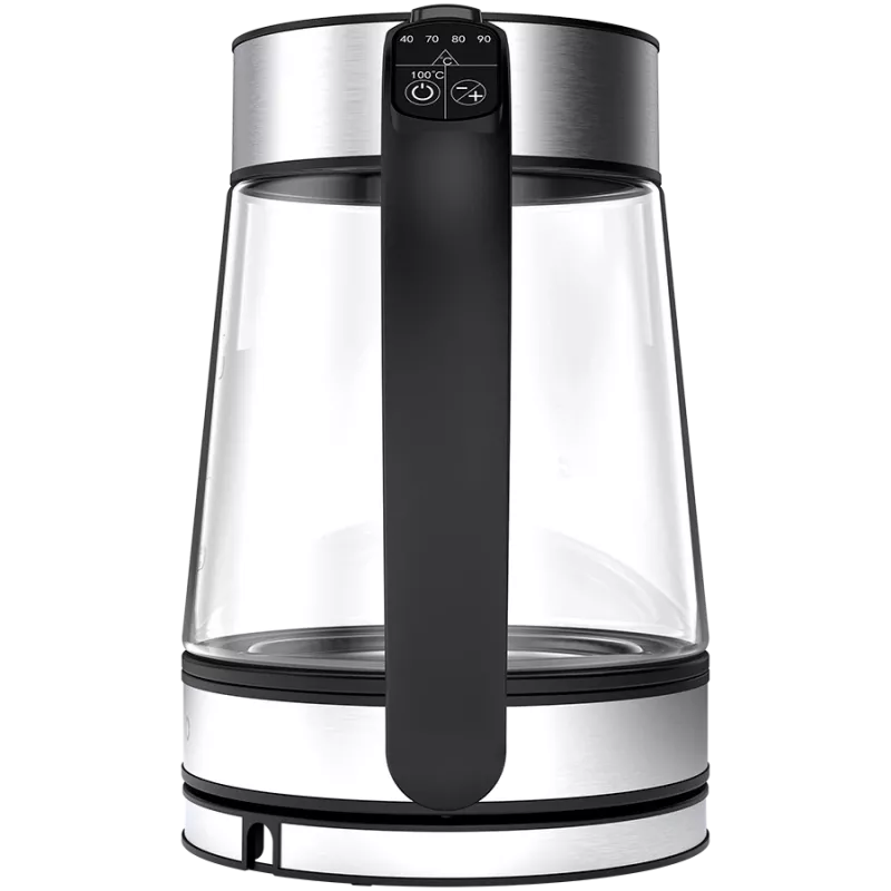 AENO EK1S Wasserkocher 1,7 L 2200 W Schwarz, Silber, Transparent