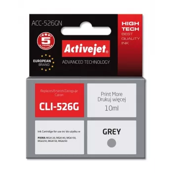 Activejet ACC-526GN Tinte (Ersatz für Canon CLI-526G; Supreme; 10 ml; Grau)