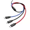 BASEUS Colorfone CAMLT-BSY01 USB-Kabel 1,2 m USB A 3 x USB C Schwarz, Rot, Blau