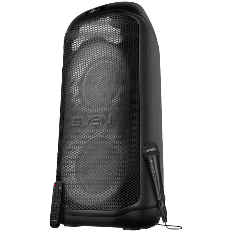 Lautsprecher SVEN PS-1050, schwarz (200W, TWS, Bluetooth, FM, USB, microSD, LED-Display, 7200mAh)