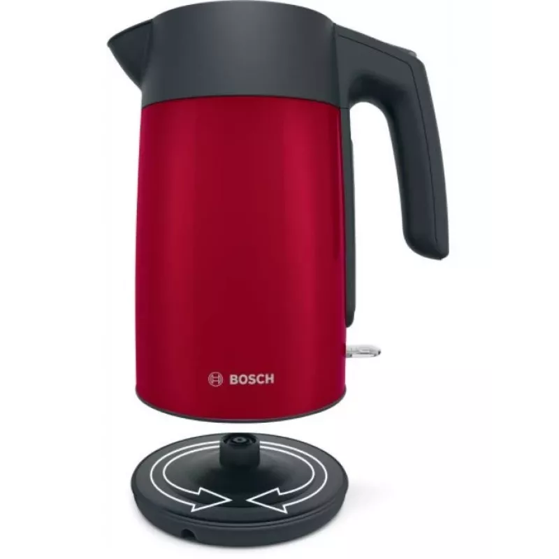 Elektrischer Wasserkocher Bosch TWK7L464 – 1,7 L Fassungsvermögen, 2400 W, rot, Kunststoffgehäuse