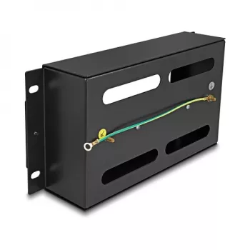 Rackzubehör DELOCK 67320 — Metallabdeckblende, schwarz, 1 Stk.