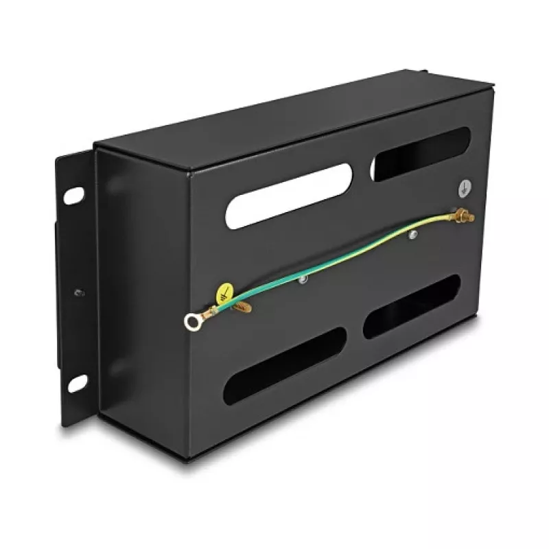 Rackzubehör DELOCK 67320 — Metallabdeckblende, schwarz, 1 Stk.