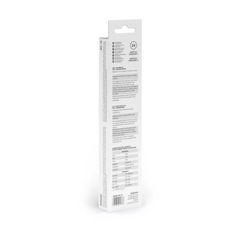 Fernbedienung Savio RC-13 IR Wireless für Sony TV 10 m Reichweite