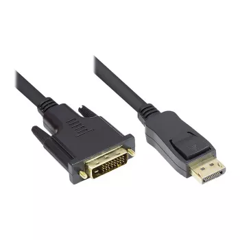 Good Connections Verbindungskabel DisplayPort auf DVI-D 24+1 - 24K vergoldete Kontakte - OFC - schwarz - 1 m