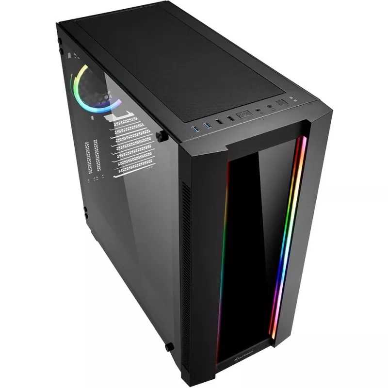 PC-Gehäuse Sharkoon ELITE SHARK CA200G Midi Tower Schwarz