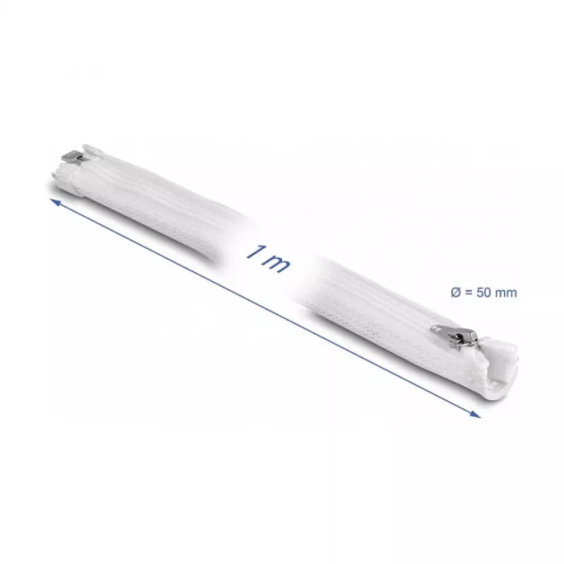 Geflechtschlauch DeLOCK 20823 1 m x 50 mm Weiß