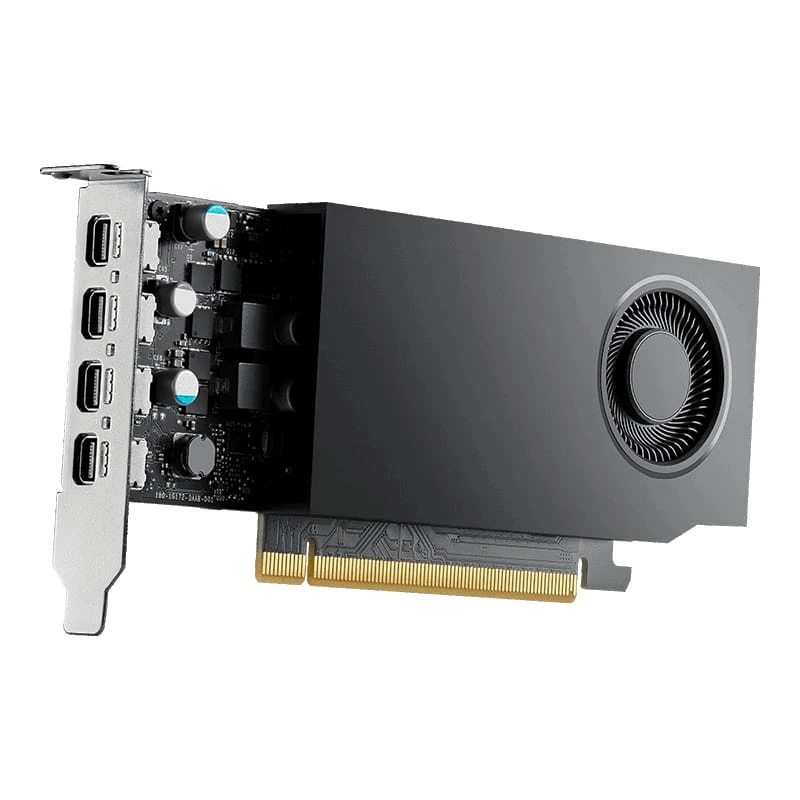 Grafikkarte PNY NVIDIA RTX A400, 4 GB GDDR6, 64-Bit, PCIe 4.0 x8, 4x DisplayPort 1.4a, aktive Kühlung