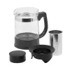 Resto Kitchenware 90512 Teekanne Einzel-Teekanne 950 ml Schwarz, Transparent