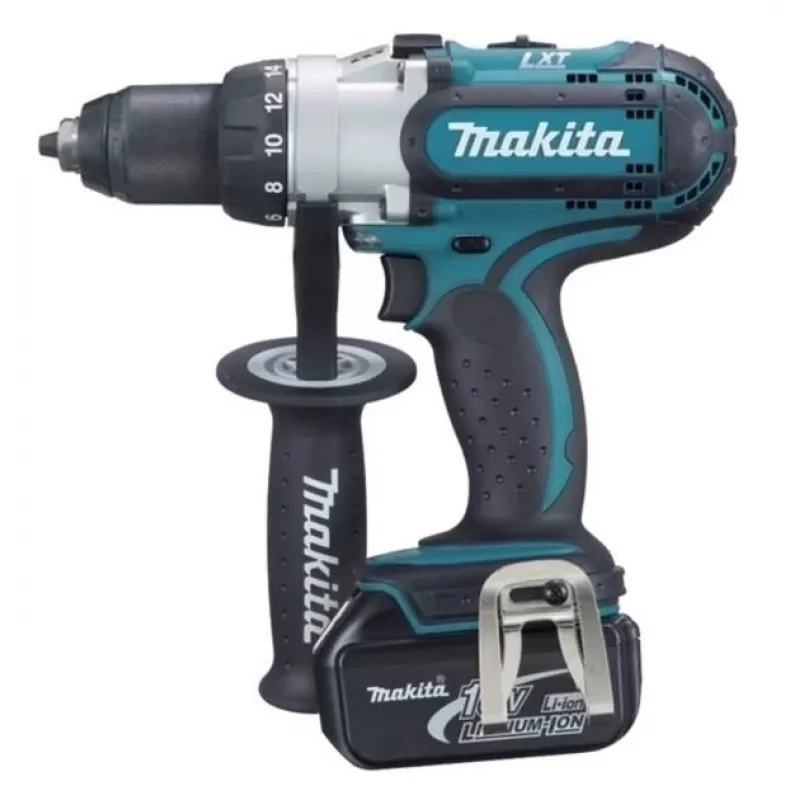 Makita DDF451RTJ Bohrmaschine, Schlüssellos, 2,1 kg, Schwarz, Blau