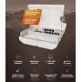 Netzwerk-Switch MikroTik netPower Lite 8P – 8× Gigabit Ethernet (10/100/1000), PoE (IEEE 802.3af/at), 24–57V Eingang, Weiß