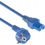 ACT Netzkabel CEE 7/7 Stecker (gewinkelt) - C15 blau 2 m
