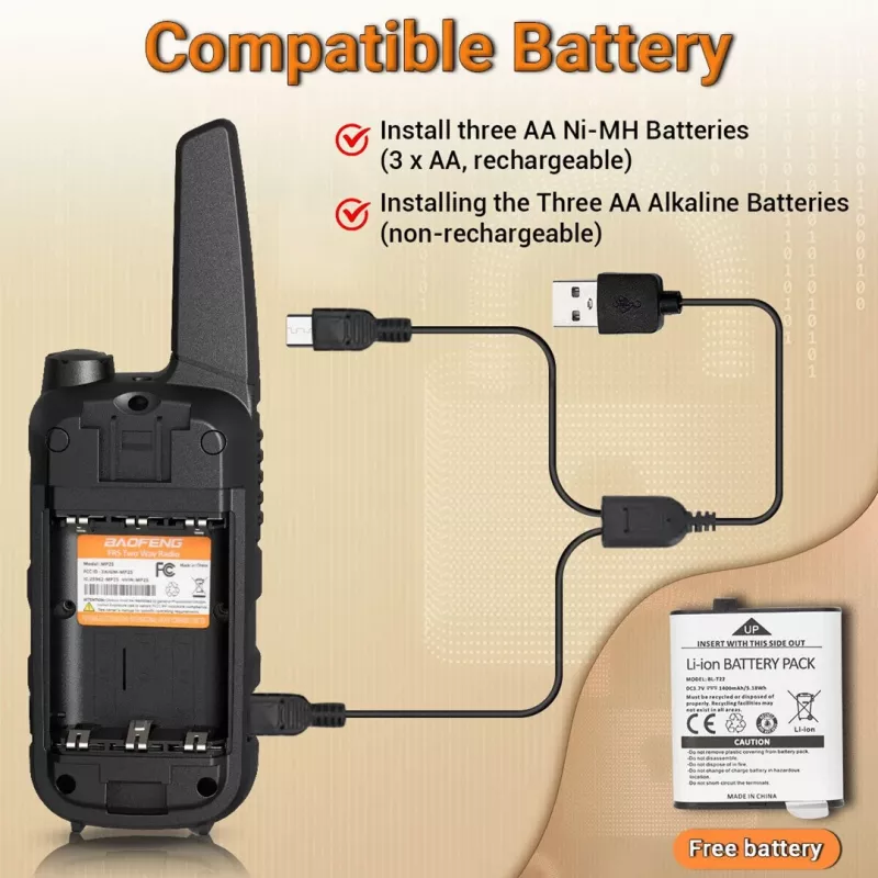Walkie-Talkie Baofeng BF-T25E Orange, 2 Stück