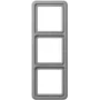 JUNG 3-fach Rahmen Abdeckplatte Grau CD583GR