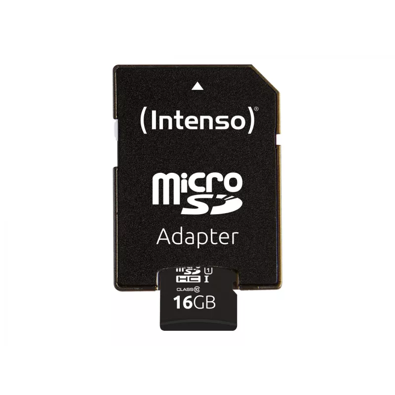Intenso Performance - Flash-Speicherkarte (microSDHC/SD-Adapter enthalten) - 16 GB - UHS-I U1 / Class10 - microSDHC UHS-I