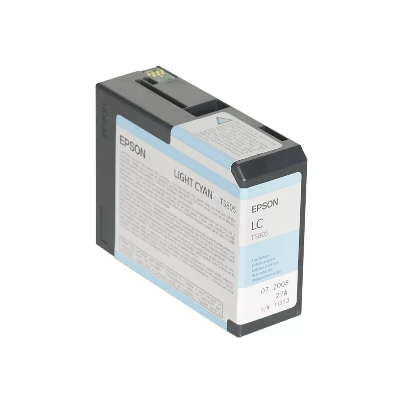 Epson Einzelpackung HellCyan T580500, HellCyan, Pigmenttinte, 80 ml, 1 Stück, Einzelpackung