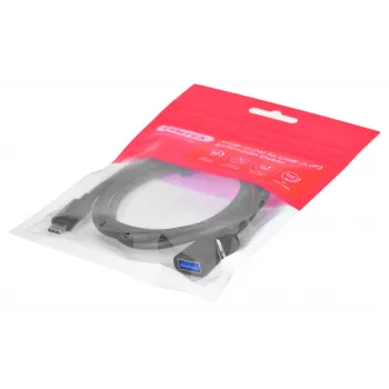 Kabeladapter Unitek (C476BK-1M) USB-C (M) - USB-A (F) 10Gbps 60 W