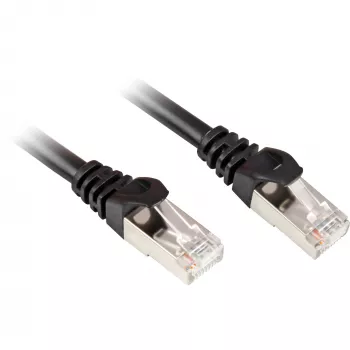 Netzwerkkabel Sharkoon RJ45 Cat.6 SFTP 1,5m Schwarz