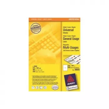 Avery 3655 Selbstklebeetiketten Rechteckig Permanent Weiß 200 Stück