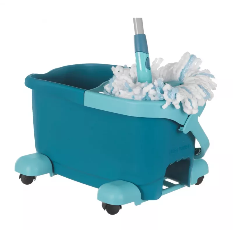 Wischsystem Leifheit Clean Twist Mop Ergo mobil, Eintank, blau, mit Mop und Lenkrollen