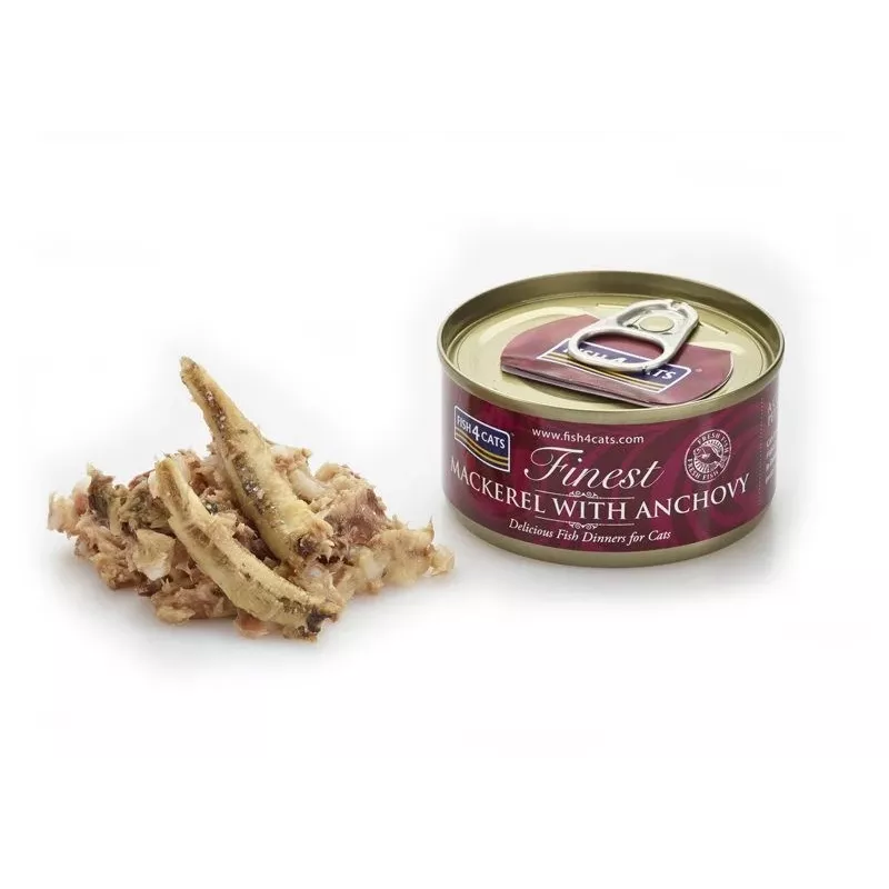 FISH4CATS Makrele mit Sardelle - Nassfutter für Katzen - 70g