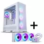 PHANTEKS Eclipse G400A PC-Gehäuse + Glacier M25 Gen2 AiO-Flüssigkeitskühlung - Weiß