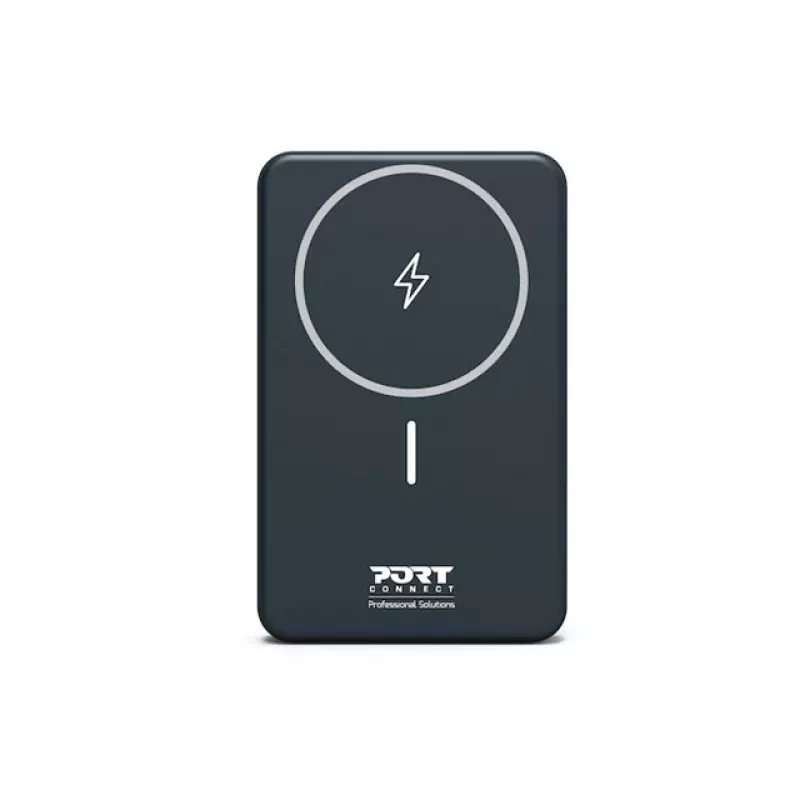 Port Designs 907005 Powerbank 10000 mAh kabelloses Laden Schwarz