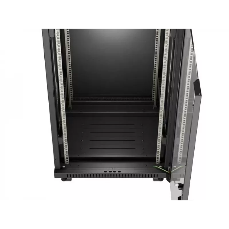Freistehendes Rack-Gehäuse LANBERG FF01-6624-12BL 24U 19 Zoll 600×600 mm, IP20, 1200 kg, Schwarz