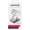 Aluminiumständer SWISSTEN 25005100 für Apple Watch — kompatibler Ladehalter, silber