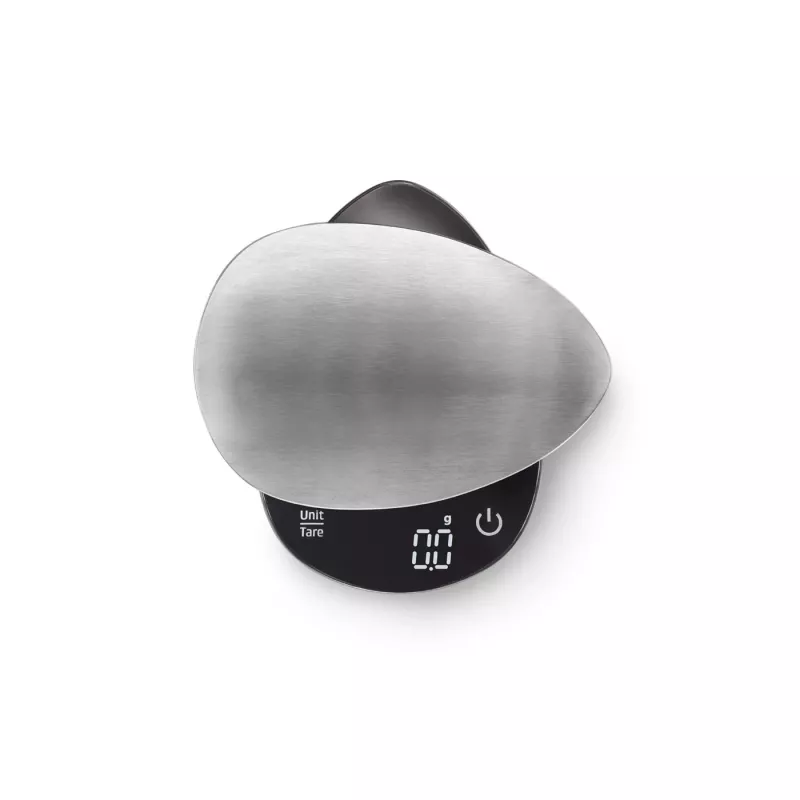 Küchenwaage Caso FinoCompact 03201 — 0,5 kg Kapazität, 1 g Teilung, LED-Anzeige, Edelstahl/Schwarz