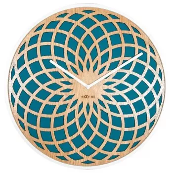 NeXtime Uhr 3149tq Sun Large, Ø50 cm, Wand, Türkis