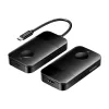 USB-C-zu-HDMI Funk-Transmitter/Empfänger Vention ADOBB — 4K@30Hz, 1×HDMI, USB-C-Kabel 1 m, schwarz